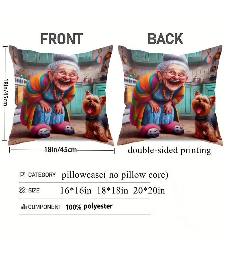 Decorative Pillow Cover 18x18 Inch Polyester Zippered Soft Cushion Cover Machine Washable Double Sided Printing For Bed Sofa Lounge Chair Holiday Home Decoration - Image 4