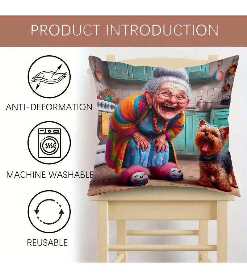 Decorative Pillow Cover 18x18 Inch Polyester Zippered Soft Cushion Cover Machine Washable Double Sided Printing For Bed Sofa Lounge Chair Holiday Home Decoration - Image 3