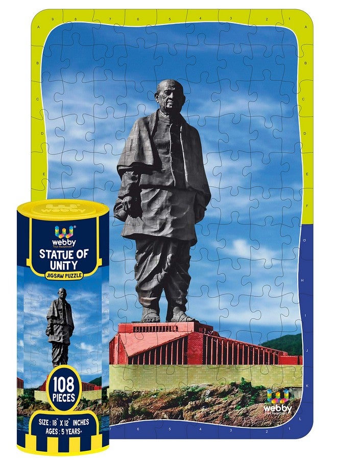 Webby Kids Statue of Unity Jigsaw Puzzle, 108 Pieces- Multicolour - Image 1