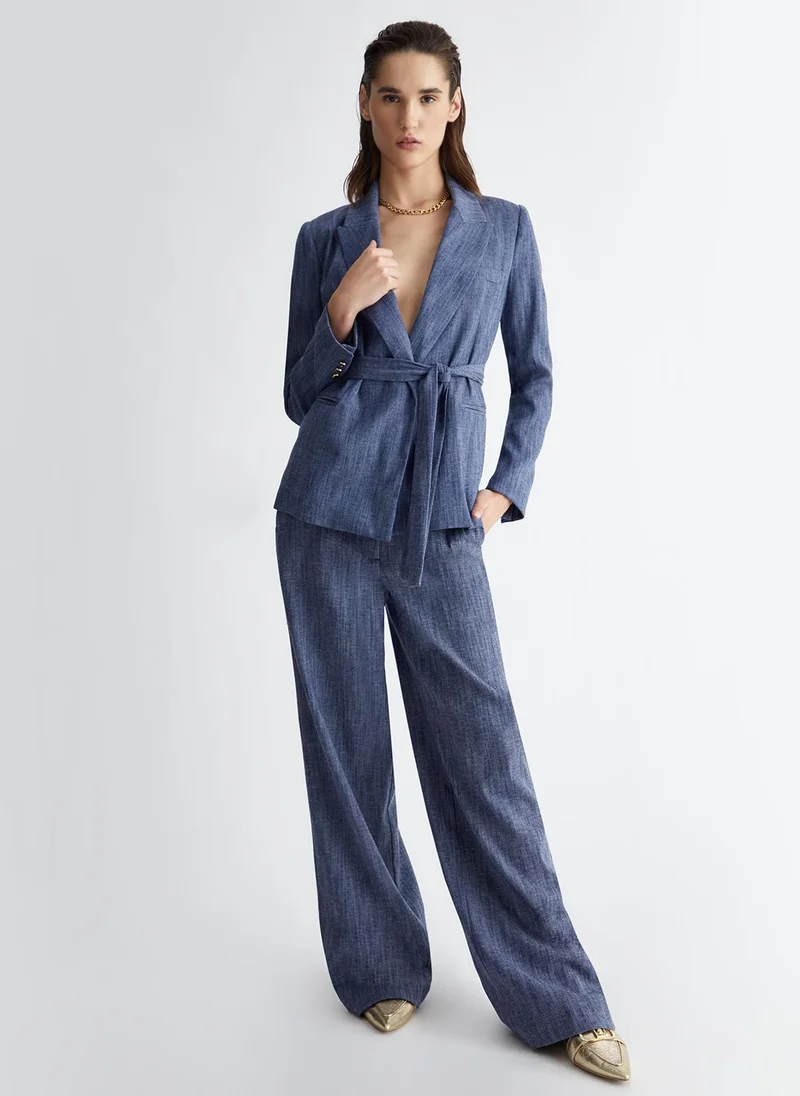 Liu Jo Denim blazer with belt
