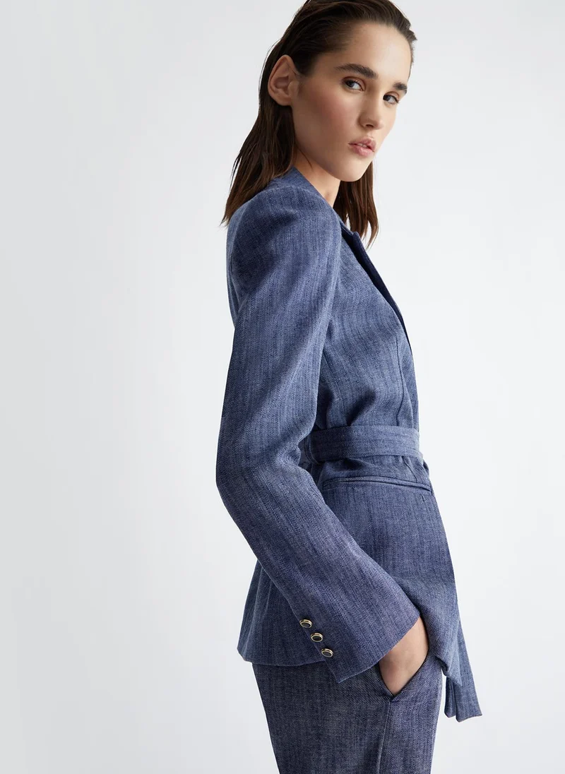 Liu Jo Denim blazer with belt
