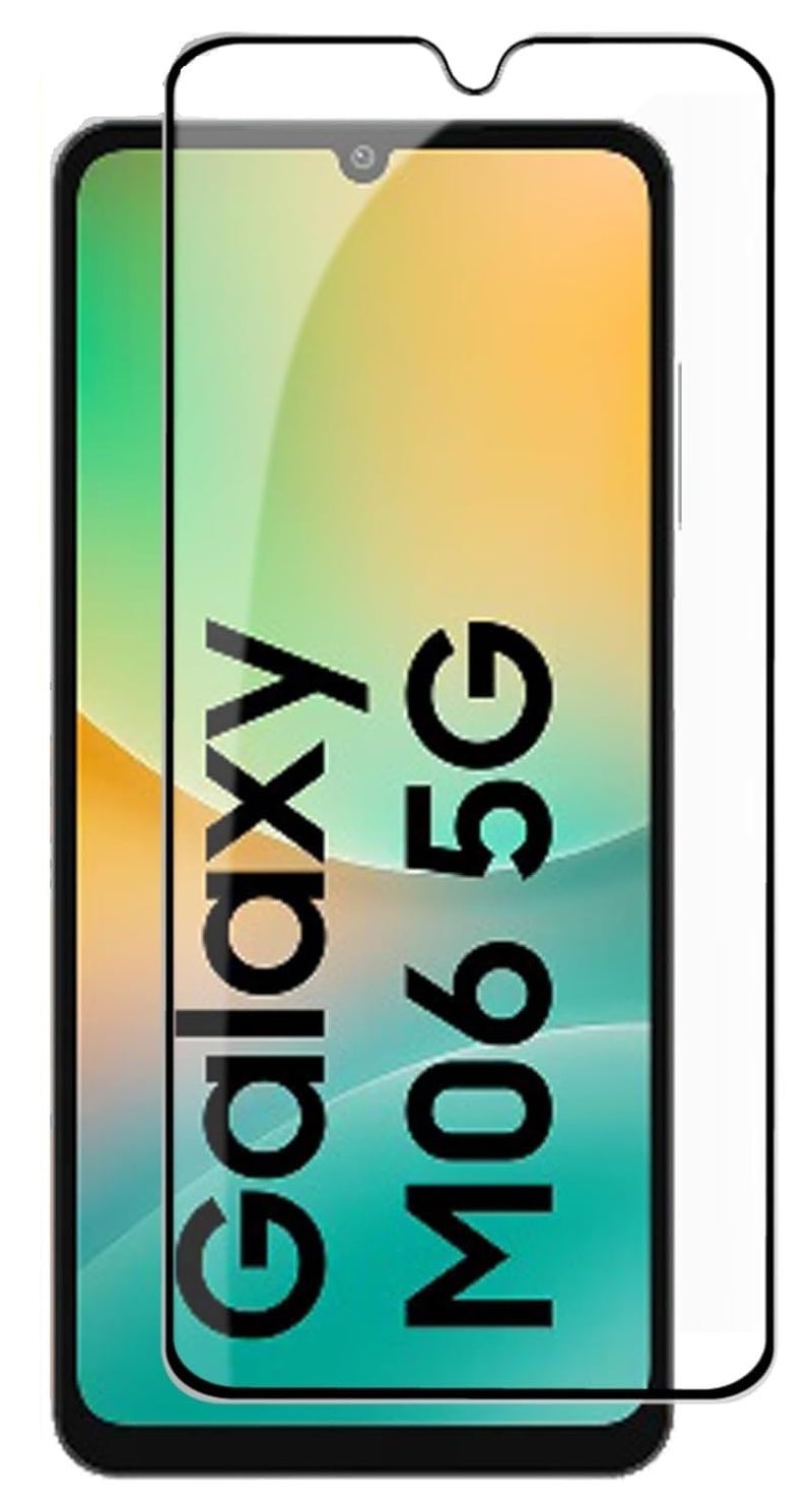 DD SON Tempered Glass for Samsung Galaxy A06 (4G)/ F06 (5G)/ M06 (5G) | Screen Protector Full HD Quality Tempered Glass Anti-Scratch Edge to Edge Coverage with Easy Installation Kit (Black) - Image 1