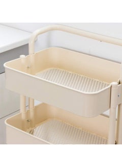 Generic Steel trolley with wheels, 3 multi-purpose floors, beige color  - Image 4