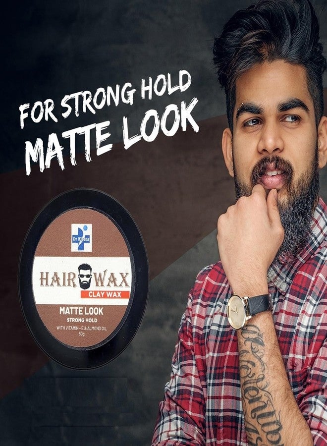 Dr Kleenz Clay Hair Wax | Matte Look | Strong Hold | Vitamin Enriched | Hair Style |150 gm (50 Gm x 3) - Image 4