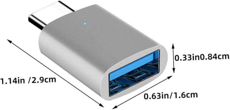 3Pcs Type C to USB Adapter OTG Converter with Indicator Light for Smartphone Tablet Laptop - Image 3