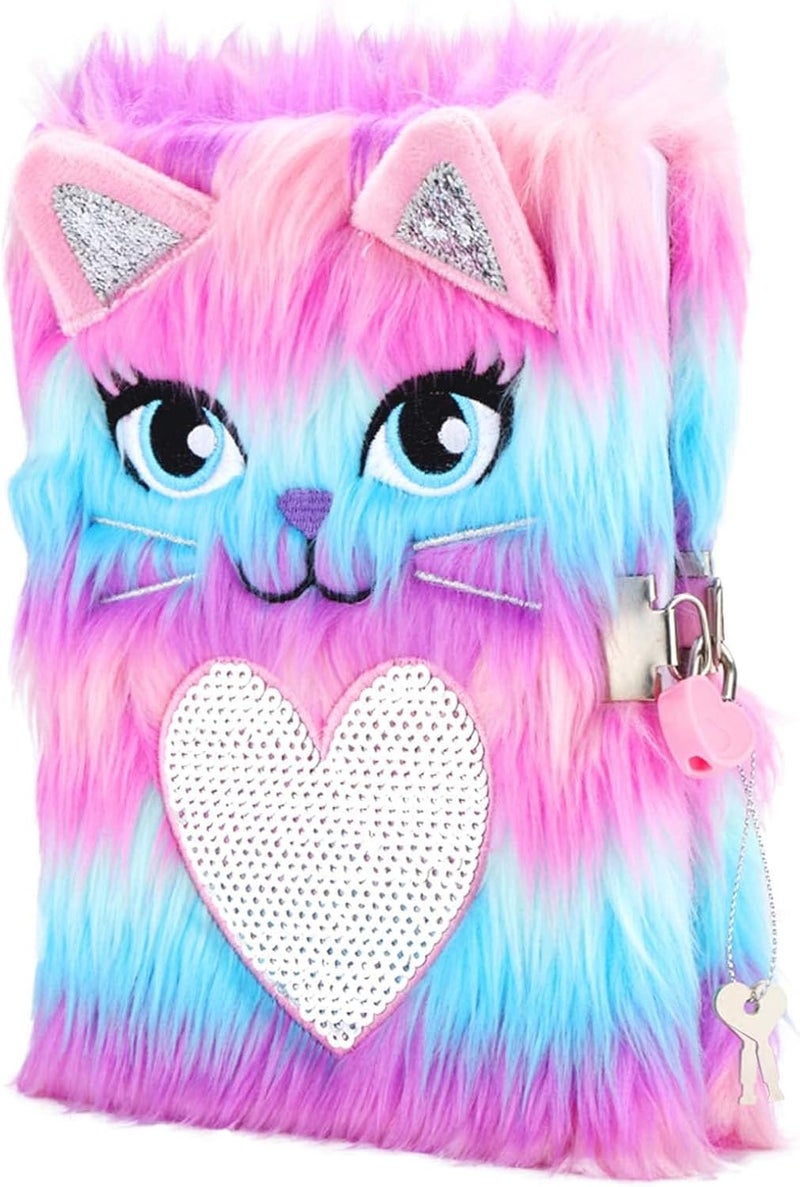 SuperStyle Journal Diary, Gift for 6 7 8 Years Old Girls, Cute Cat Notebook with Lock Secret Diary Writing Journal Birthday Gift for Kids - Image 1