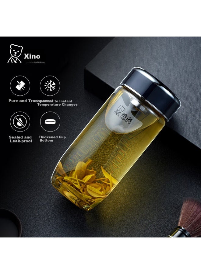 Heenoor Single-layer Glass Cup For Men, Home And Office Use, Tea Infuser Mug, Car Water Bottle Xn-7717 Purple 500ml