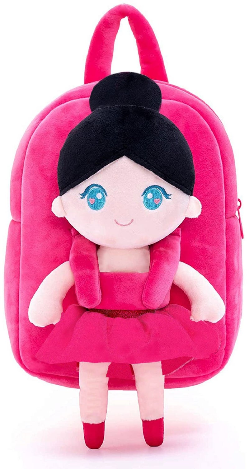 Frantic Kids Soft Cartoon Animal Travelling School Bag Soft Plush School Bagpack Boys Girls Baby for 2 to 5 Years Baby/Boys/Girls Nursery, Preschool,Picnic(Rani_BallerinaDoll)… - Image 2