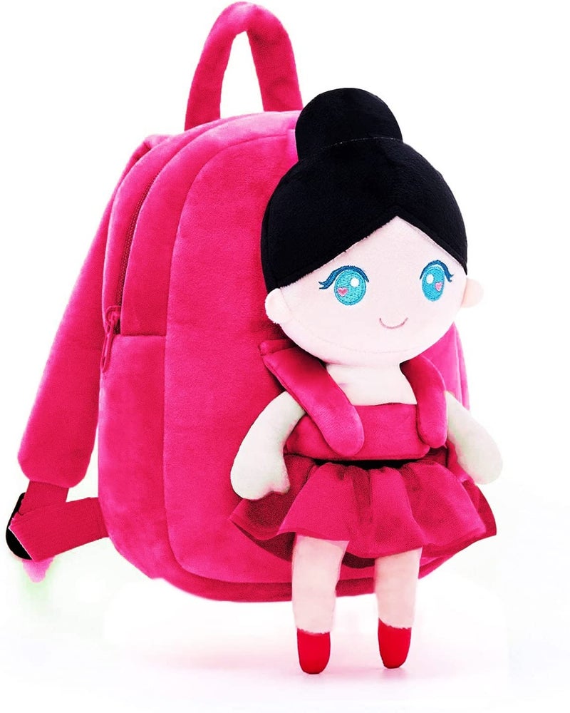 Frantic Kids Soft Cartoon Animal Travelling School Bag Soft Plush School Bagpack Boys Girls Baby for 2 to 5 Years Baby/Boys/Girls Nursery, Preschool,Picnic(Rani_BallerinaDoll)… - Image 3