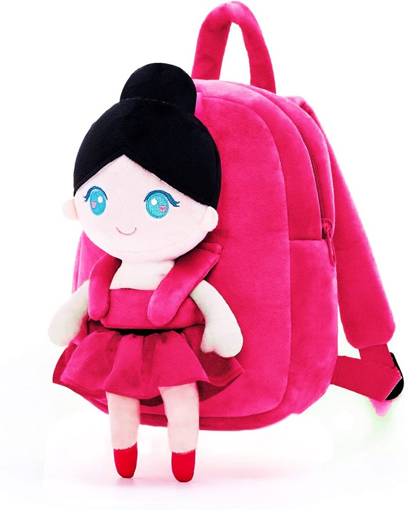 Frantic Kids Soft Cartoon Animal Travelling School Bag Soft Plush School Bagpack Boys Girls Baby for 2 to 5 Years Baby/Boys/Girls Nursery, Preschool,Picnic(Rani_BallerinaDoll)… - Image 1