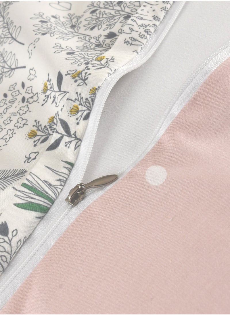 Master Home Textile Master Home Textile Cotton Floral Duvet Cover Set, Fits 120 x 200 cm Single Size Bed, 200TC Cotton, 4-Piece Set with Zipper Closure and Corner Ties  - Image 5