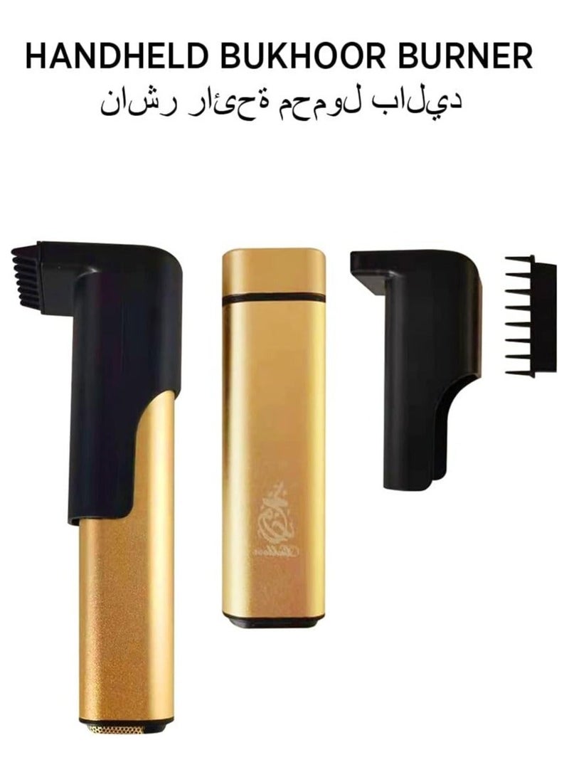 Raxoom USB Electronic Incense Burner Portable Arabic Incense Holder Mini Electric Aromatherapy Diffuser Muslim Bukhoor Aroma Burner,Gold - Image 5