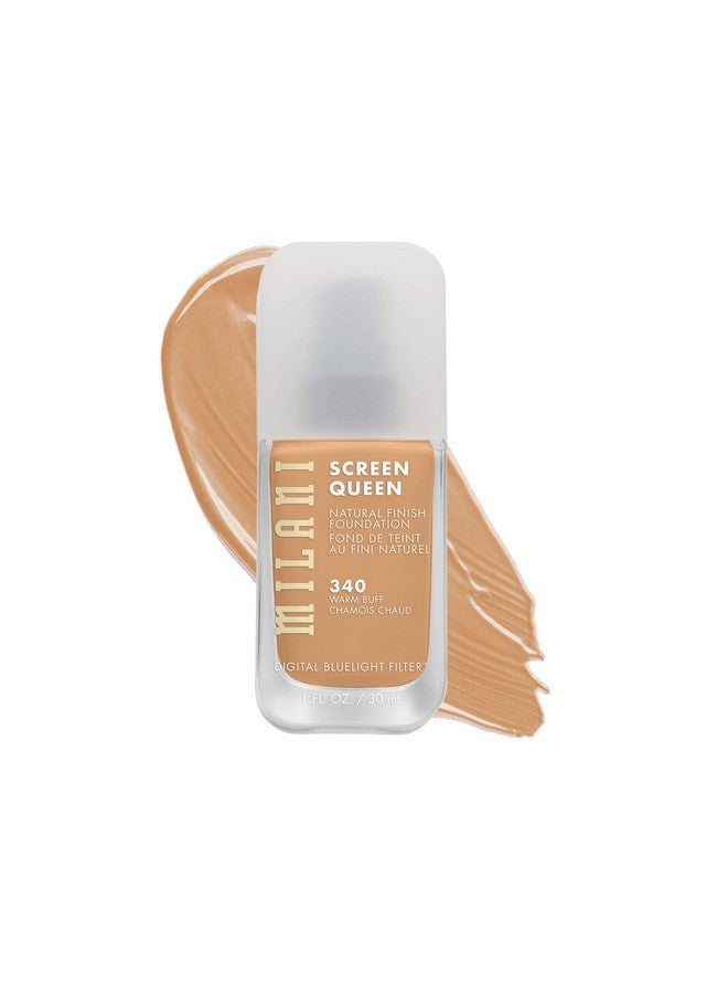 MILANI Screen Queen Liquid Foundation Makeup Cruelty Free Foundation With Digital Bluelight Filter Technology (Warm Buff)  - Image 1