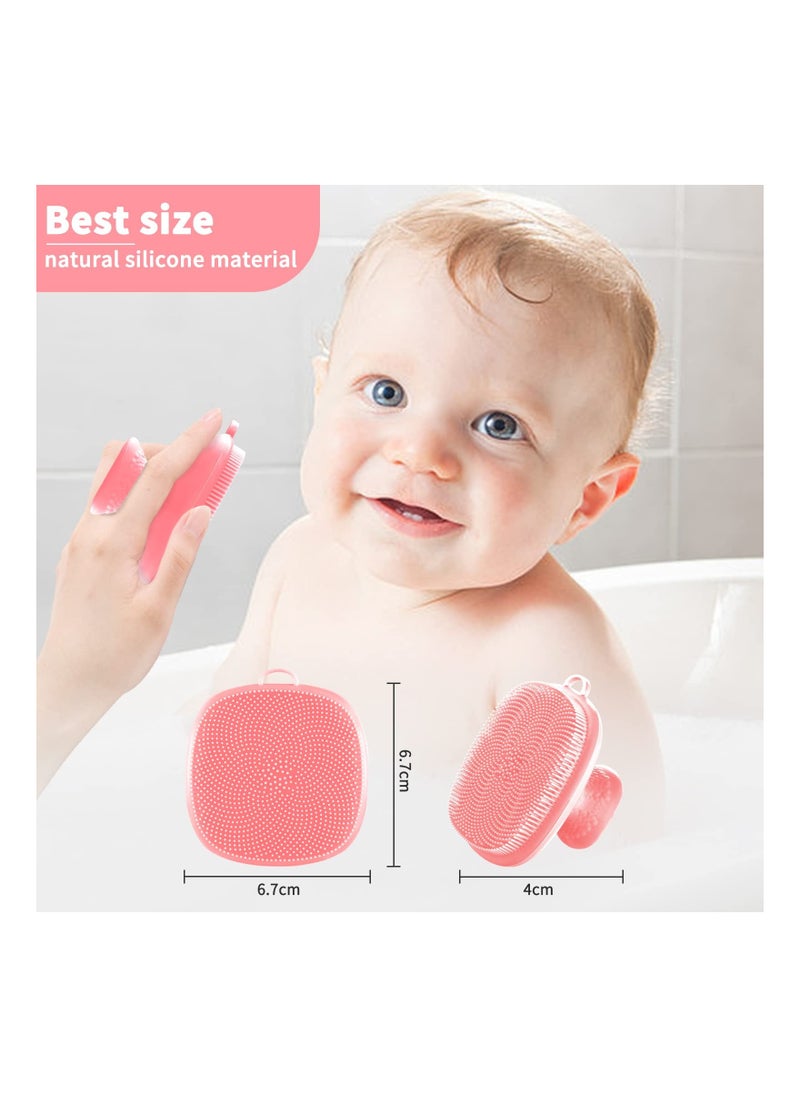 Generic Silicone Face Scrubber Facial Cleansing Brush Silicone Face Wash Brush Manual Waterproof Cleansing Skin Care Face Brushes for Cleansing and Exfoliating Pink  - Image 3