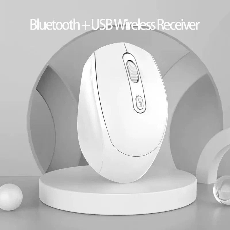 Dual Mode Rechargeable Bluetooth Wireless Mouse, Adjustable DPI Sensitivity, Silent Click Buttons, Lightweight Compact Portable, Type-C Fast Charging, 5 Colors Available, Compatible with Tablet Laptop Phone Desktop Windows iOS Android - Image 1