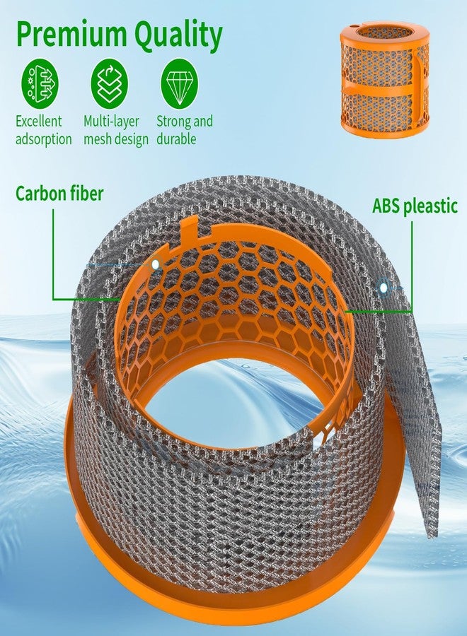FilledwithLove 2 Pack 2-IN-1 Replacement Carbon Fiber Evaporator Filter Compatible for Dyson PH01 PH02 PH03 PH04 PH3A Models Humidify+Cool Air Purifiers, Orange - Image 5