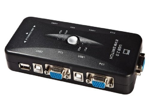 ANDTRONICS 4-Port USB 2.0 KVM Switch Box with Push Button Actuator, Black, Controls up to 4 Computers, Includes 4 USB & VGA Cables for Easy Setup - Image 2