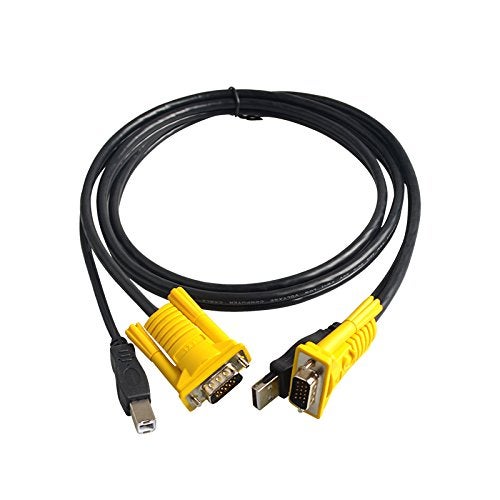 ANDTRONICS 4-Port USB 2.0 KVM Switch Box with Push Button Actuator, Black, Controls up to 4 Computers, Includes 4 USB & VGA Cables for Easy Setup - Image 4