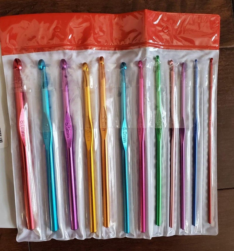 JERN JERN 12 Sizes Aluminum Crochet Hook Needles Set in Pouch  - Image 4