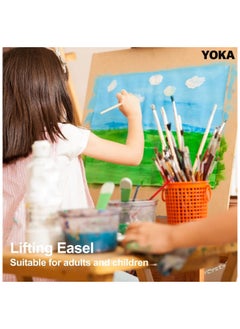 YOKA 1.75m Adjustable Wood Easel Stand - Sturdy Pinewood Art Display with Inclinable Mast, Canvas Height 20 cm - 150 cm, Perfect for Artists and Art Displays.  - Image 5