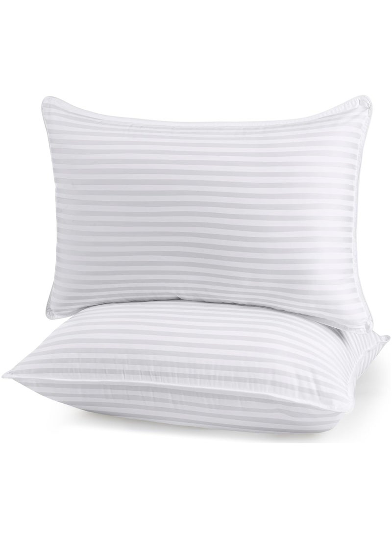 Couples Comfort 4-Piece Set – Includes 2 Luxurious Stripe Pillows 75 x 50cm for Ultimate Relaxation, 1 Mattress Topper 150 x 200cm for Plush Support, and 1 Decorative Lamp to Add Elegance to Your Bedroom – Perfect Bedding Essentials Set for Couples