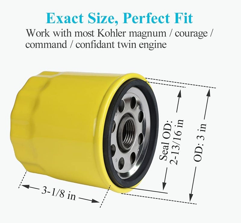 HOODELL 2 Pack 52 050 02-S Oil Filter for Kohler Engines - Image 4