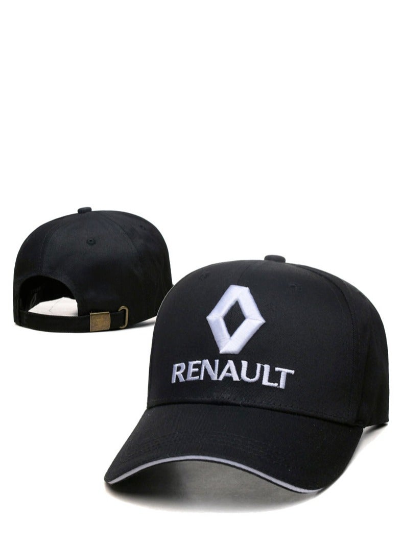Renault Black Cap: 3D Logo & Contrast Branding