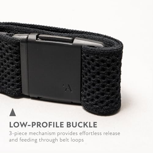 Arcade Belts Momentum Belt Elastic Stretch Belt with LowProfile Buckle TravelFriendly Adjustable Fit Black - Image 3