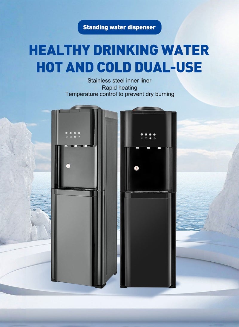 ايتي لايف موزع مياه بتعبئة علوية للحاويات سعة 3/5 جالون - 3 درجات حرارة مع فوهات للماء الساخن، درجة حرارة الغرفة، والماء البارد، قفل أمان للأطفال، 550 واط - Image 2