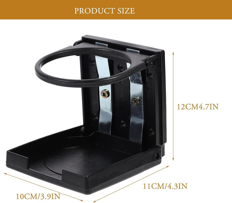 Car Cup Holder Black Portable Beverage Stand Car Water Bottle Container for Travel and Daily Use - Image 2