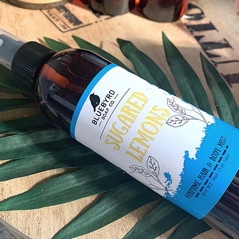 BLUEBYRD SOAP CO. BLUEBYRD Soap Sugared Lemon Hair & Body Fragrance Spray | Sweet Perfume Mist for Hair & Body | Weightless Hair Refresher | Clean, Vegan, No Paraben Sulfate and Silicones| Alcohol-Free (Sugar Lemon) - Image 2