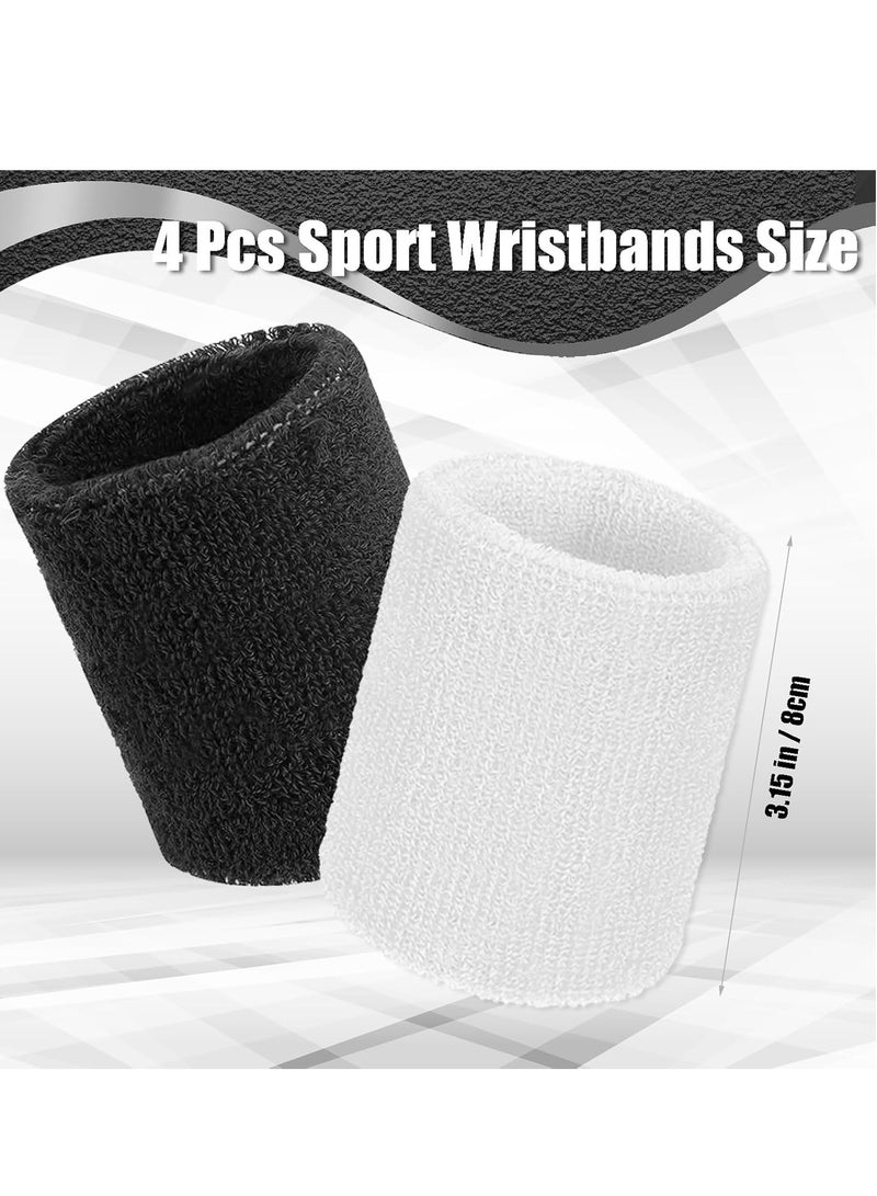 إسكدنيا طقم 6 قطع 2 طوق عرق ملون: عصابة رأس وأساور رياضية للرجال والنساء، مثالية لكرة السلة والتمارين الرياضية. - Image 2