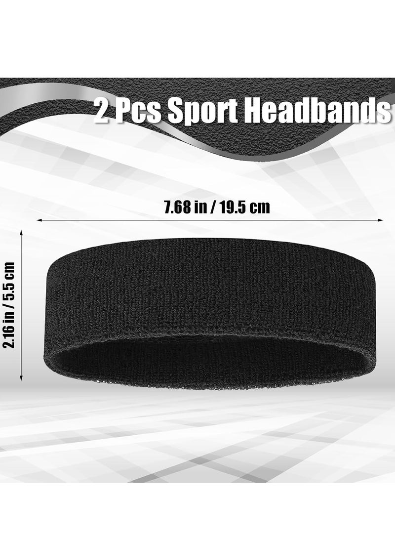 إسكدنيا طقم 6 قطع 2 طوق عرق ملون: عصابة رأس وأساور رياضية للرجال والنساء، مثالية لكرة السلة والتمارين الرياضية. - Image 3