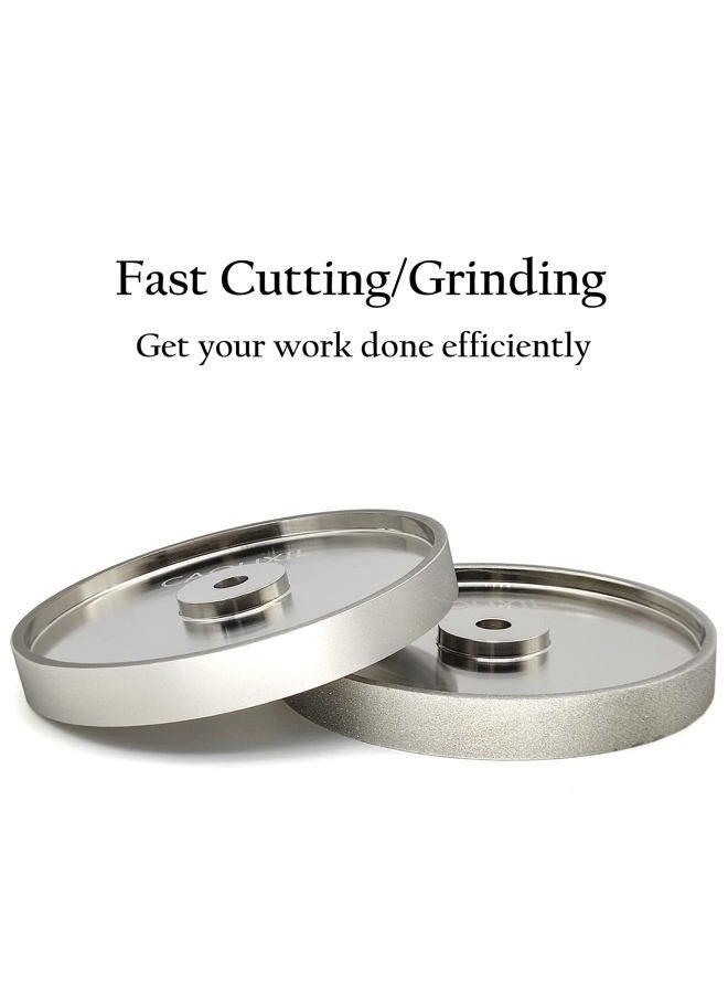 CAQUXIL CBN Grinding Wheel 8 inch, 1" Wide, 5/8" Arbor, Sharpen High Speed Steel Cutting Tools for Bench Grinders, 320 Grit - Image 3