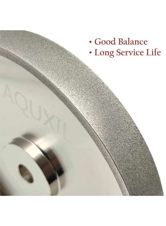 CAQUXIL CBN Grinding Wheel 8 inch, 1" Wide, 5/8" Arbor, Sharpen High Speed Steel Cutting Tools for Bench Grinders, 320 Grit - Image 5