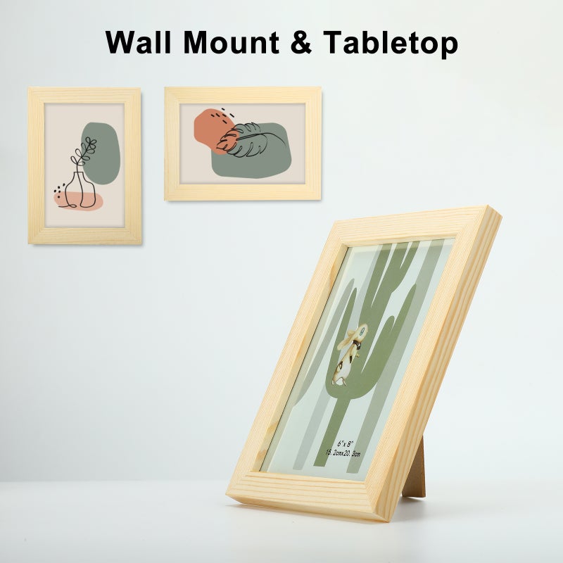 4x6 Picture Frame Set - 5pcs Black High-quality Eco-friendly Plastic With High Permeable Plexiglass, Two-way Display For Home Wall Tabletop Gallery Photo Display - Image 3