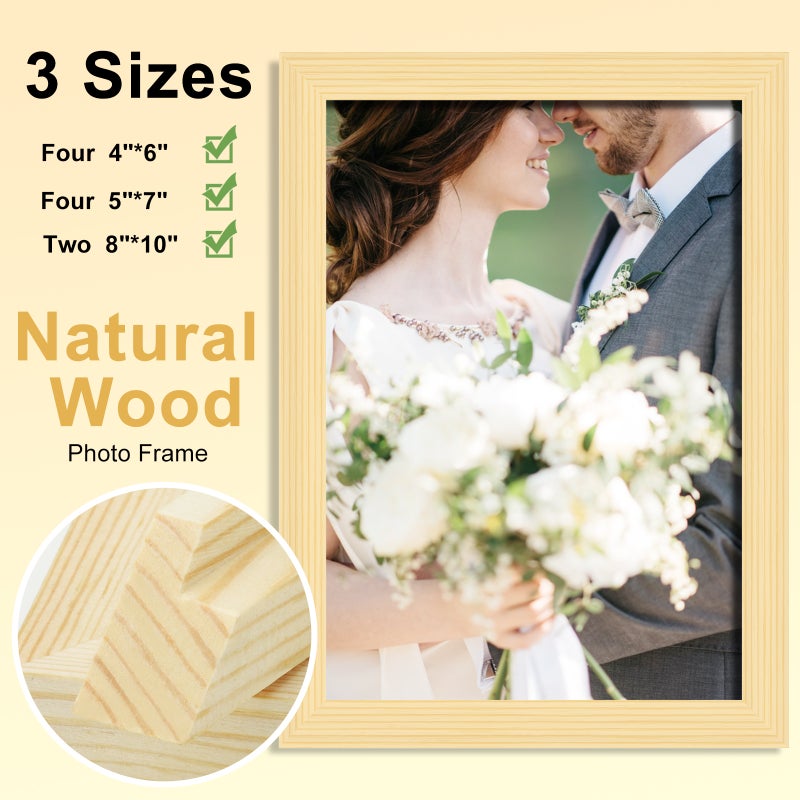 4x6 Picture Frame Set - 5pcs Black High-quality Eco-friendly Plastic With High Permeable Plexiglass, Two-way Display For Home Wall Tabletop Gallery Photo Display - Image 2