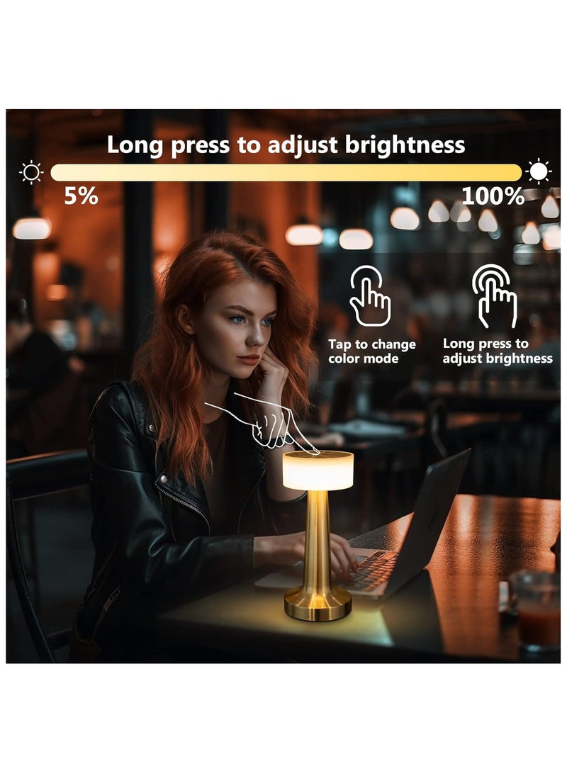 PRIMO PLUS Brass Cordless Bar Table Lamp Golden - Image 4