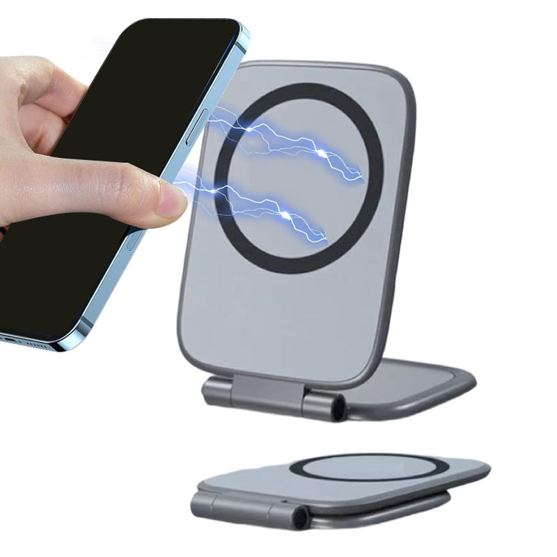 Ultra Thin Foldable Magnetic Car Phone Holder Mount for GPS Devices Black - Image 2