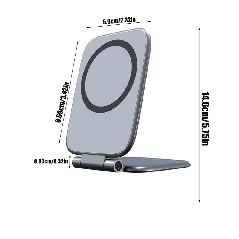 Ultra Thin Foldable Magnetic Car Phone Holder Mount for GPS Devices Black - Image 3