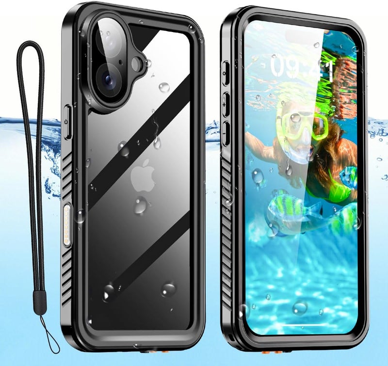 ايه اي كيس حافظة AICase المتوافقة مع iPhone 16 المقاومة للماء، والثلج، والغبار، والصدمات، حاصلة على شهادة IP68، حماية كاملة للجسم، حافظة مغلقة تمامًا تحت الماء - Image 1