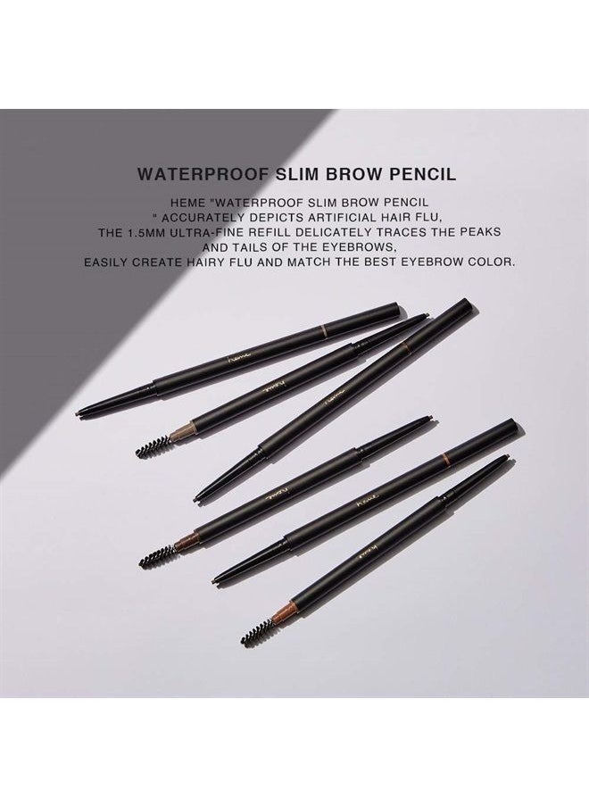 HEME heme Waterproof Slim Brow Pencil- Dark Brown 0.09g- 1.5mm ultra-fine refill delicately traces the peaks and tails of eyebrows  - Image 2
