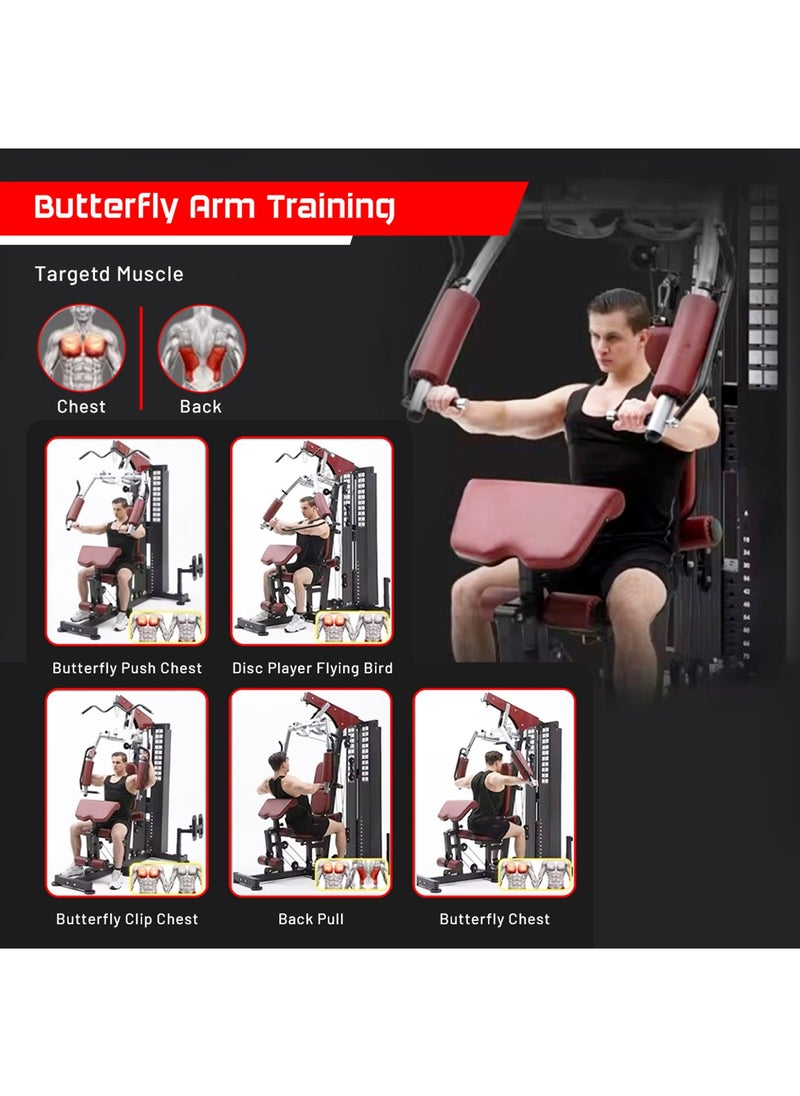 سبانود فيتنيس SMG-11000 Multifunction Home Gym, One-Station Design, 72kg Weight Stack, Full-Body Workout Equipment for Legs, Arms, Chest, Back, and Shoulders  - Image 5