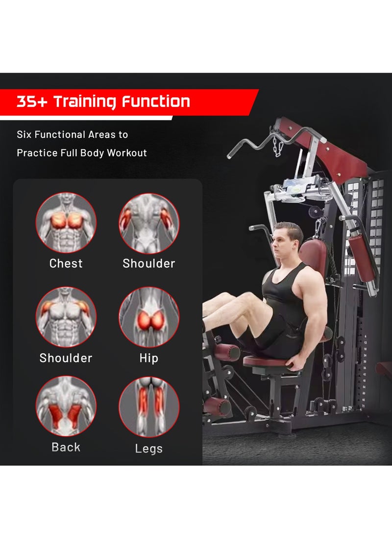 سبانود فيتنيس SMG-11000 Multifunction Home Gym, One-Station Design, 72kg Weight Stack, Full-Body Workout Equipment for Legs, Arms, Chest, Back, and Shoulders  - Image 4