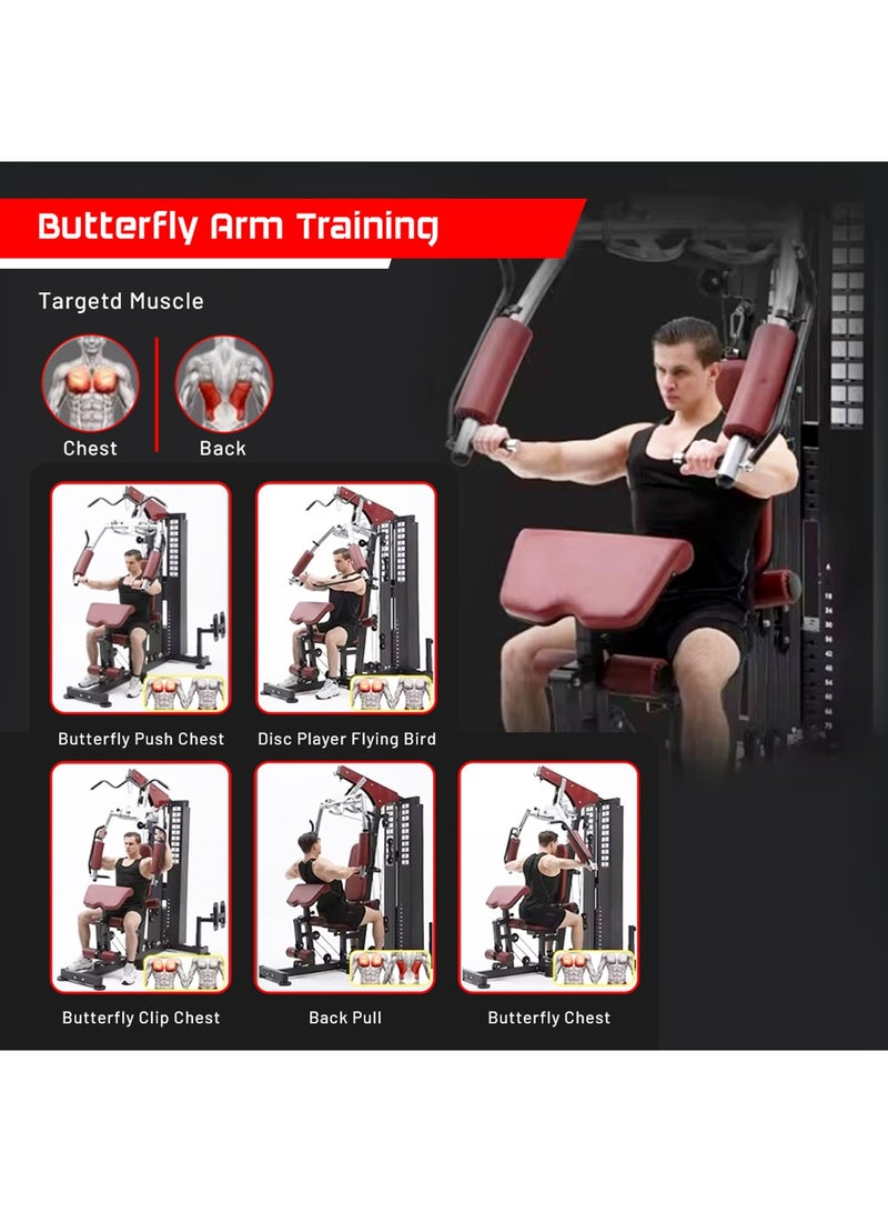 Sparnod Fitness SMG-11000 Multifunction Home Gym, One-Station Design, 72kg Weight Stack, Full-Body Workout Equipment for Legs, Arms, Chest, Back, and Shoulders - Image 5