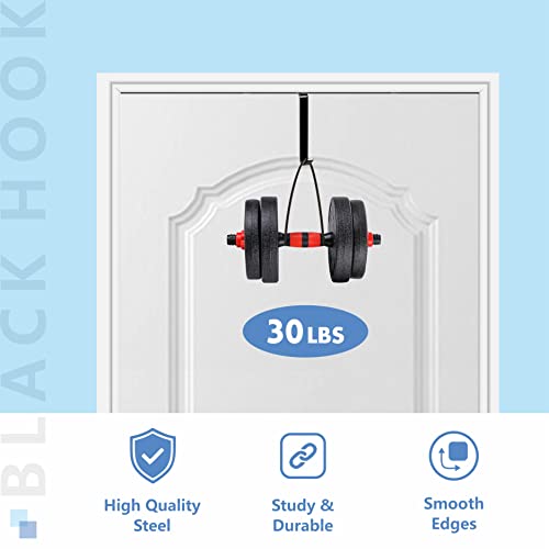 Vantasii 10 Pack Over The Door Hook, Sturdy Over Door Z-shaped Metal Hanger Heavy Duty Metal Hook Upgraded for Hanging, Towels, Clothes, Bags, Cubicle, Bathroom Use Fits 1 3/4 Inch Thick Doors (Black) - Image 3
