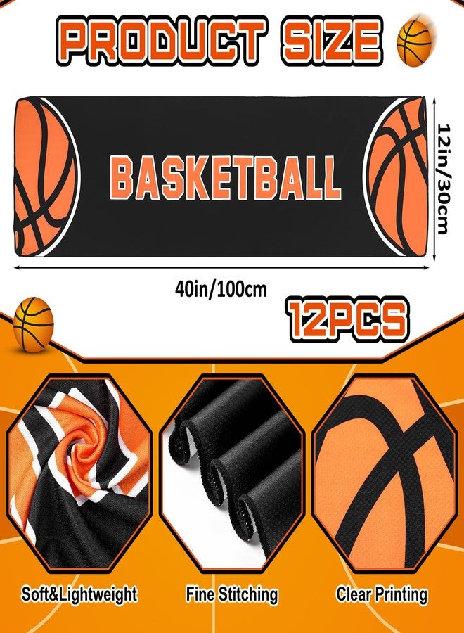 Mindsoft Sport Party Favors with 40 x 12 Basketball Cooling Towels and 13" Basketball Drawstring Backpack Ball Microfiber Ice Towels String Bag for Athletes Gym Camp Team Gifts(24 Pcs) - Image 3