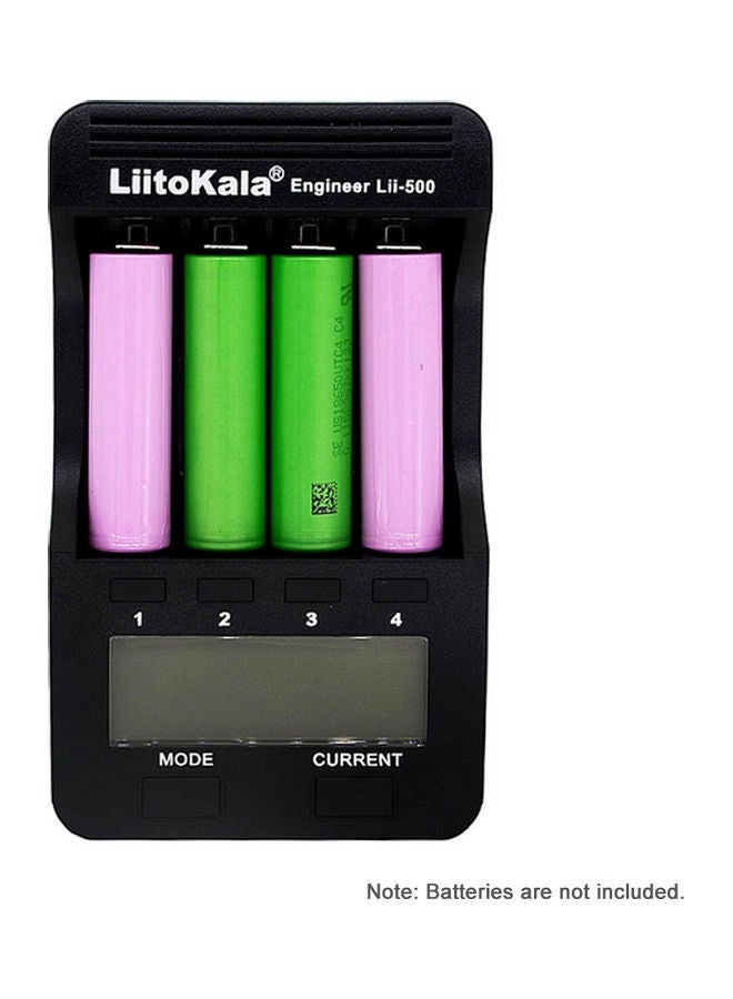 NIBEMINENT Lii-500 4-Battery Slots LCD Display Intelligent Smart Battery Charger Black - Image 5