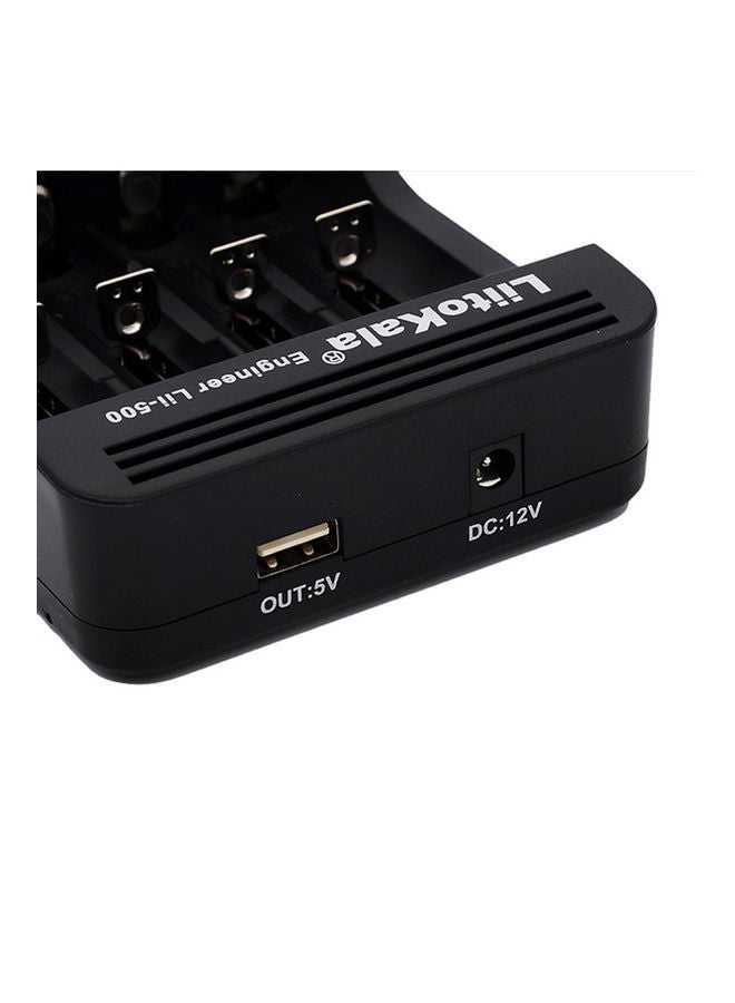 NIBEMINENT Lii-500 4-Battery Slots LCD Display Intelligent Smart Battery Charger Black - Image 3