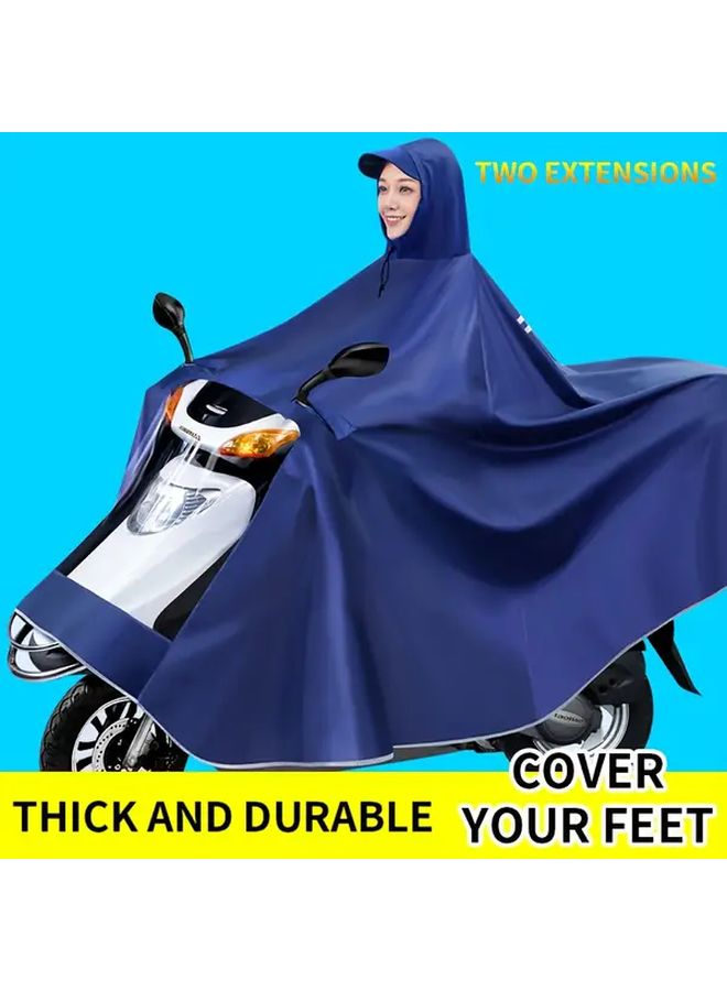 كريمزون XXXL سميكة مزدوجة الطبقات قماش أكسفورد معطف مطر للدراجات النارية قلنسوة قابلة للتعديل - Image 2